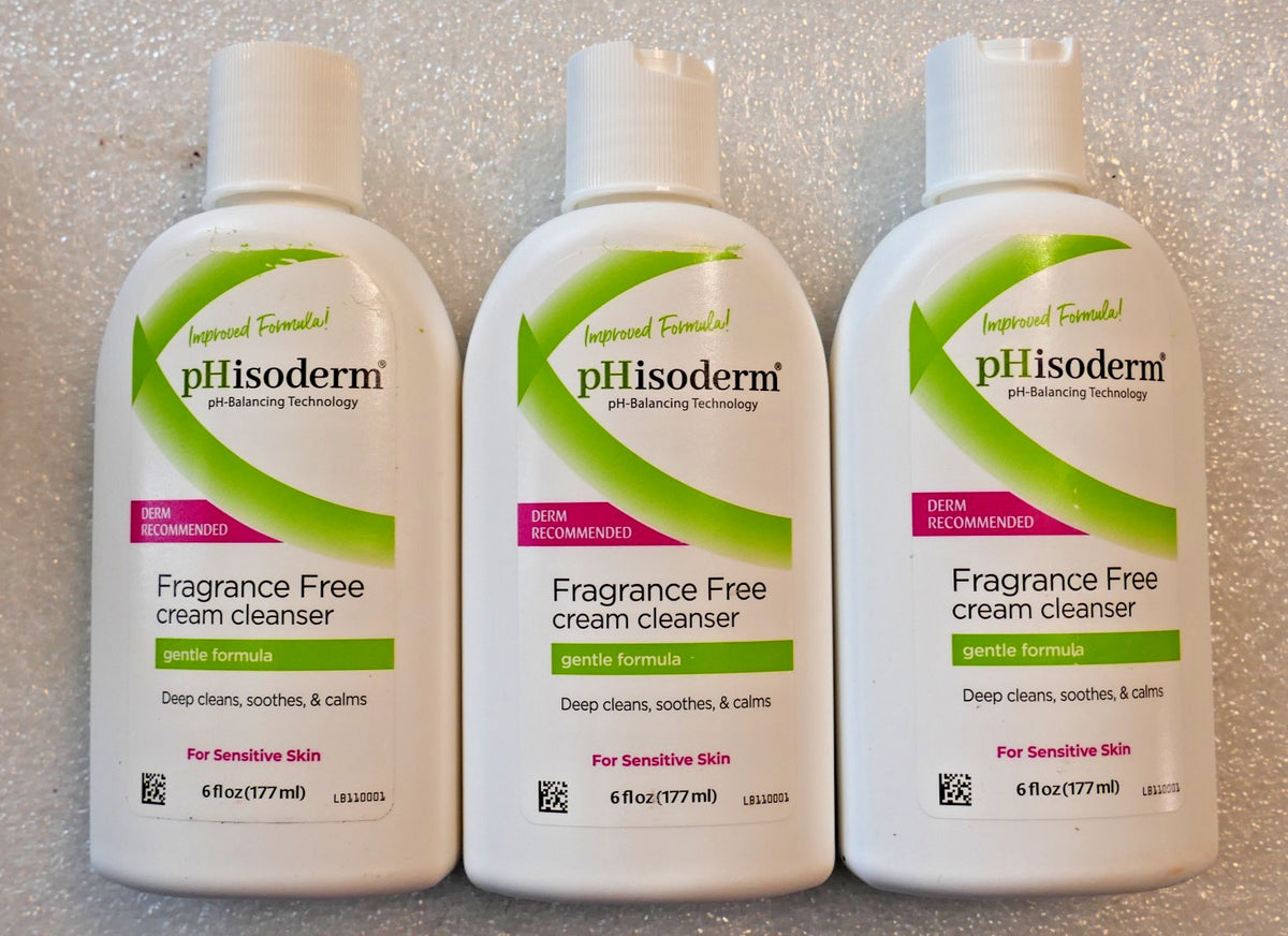 Fragrance-Free Cream Cleanser for Sensitive Skin - 6 fl oz Pack of 3