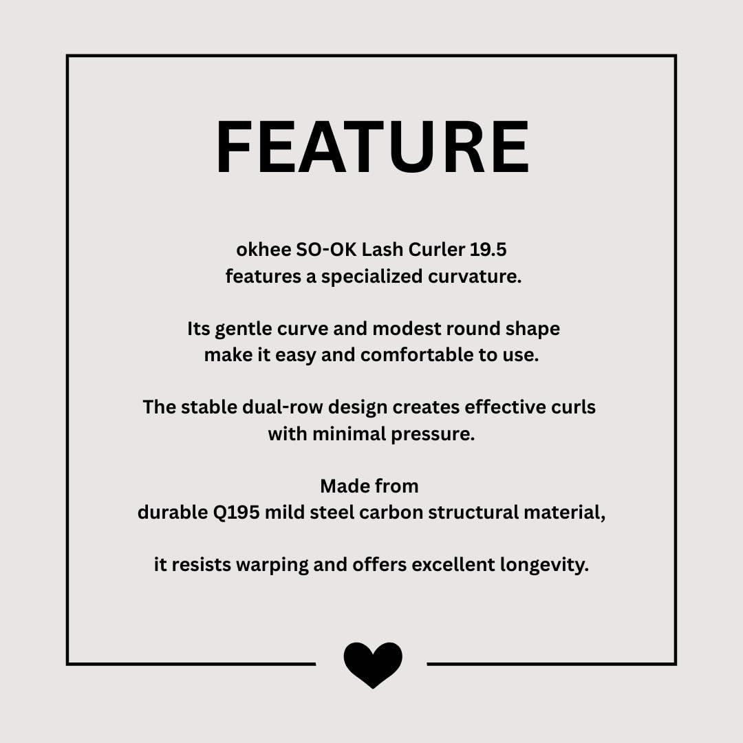 Professional Lash Curler with 19.5° Gentle Curve No-Pinch Makeup Tool