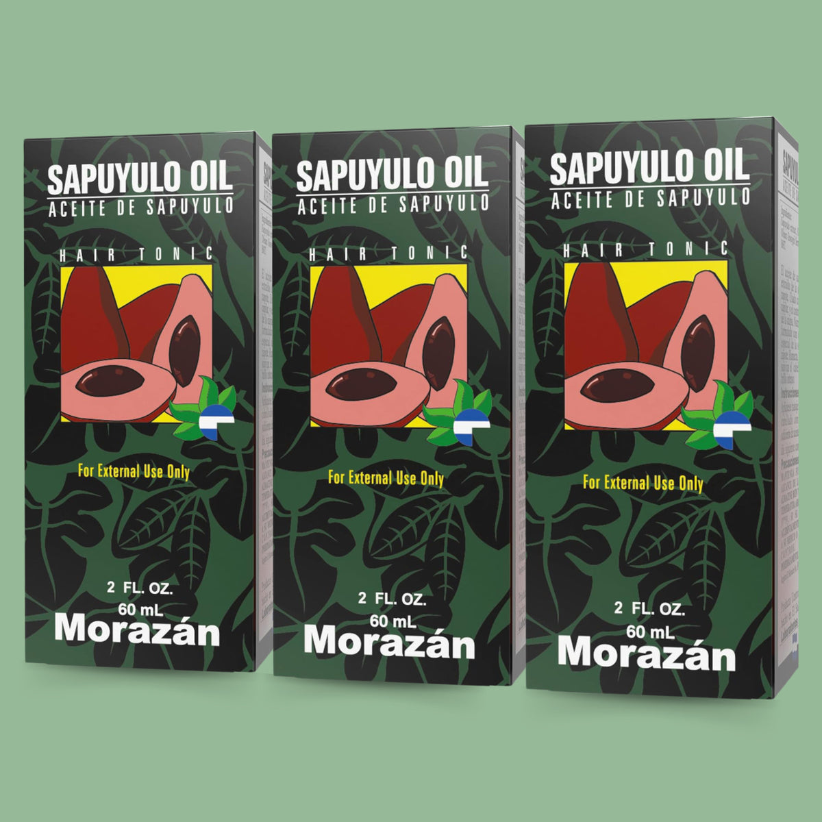 Sapuyulo Oil Hair Treatment - Natural Herbal Scalp Tonic, 2 fl oz (3-Pack)
