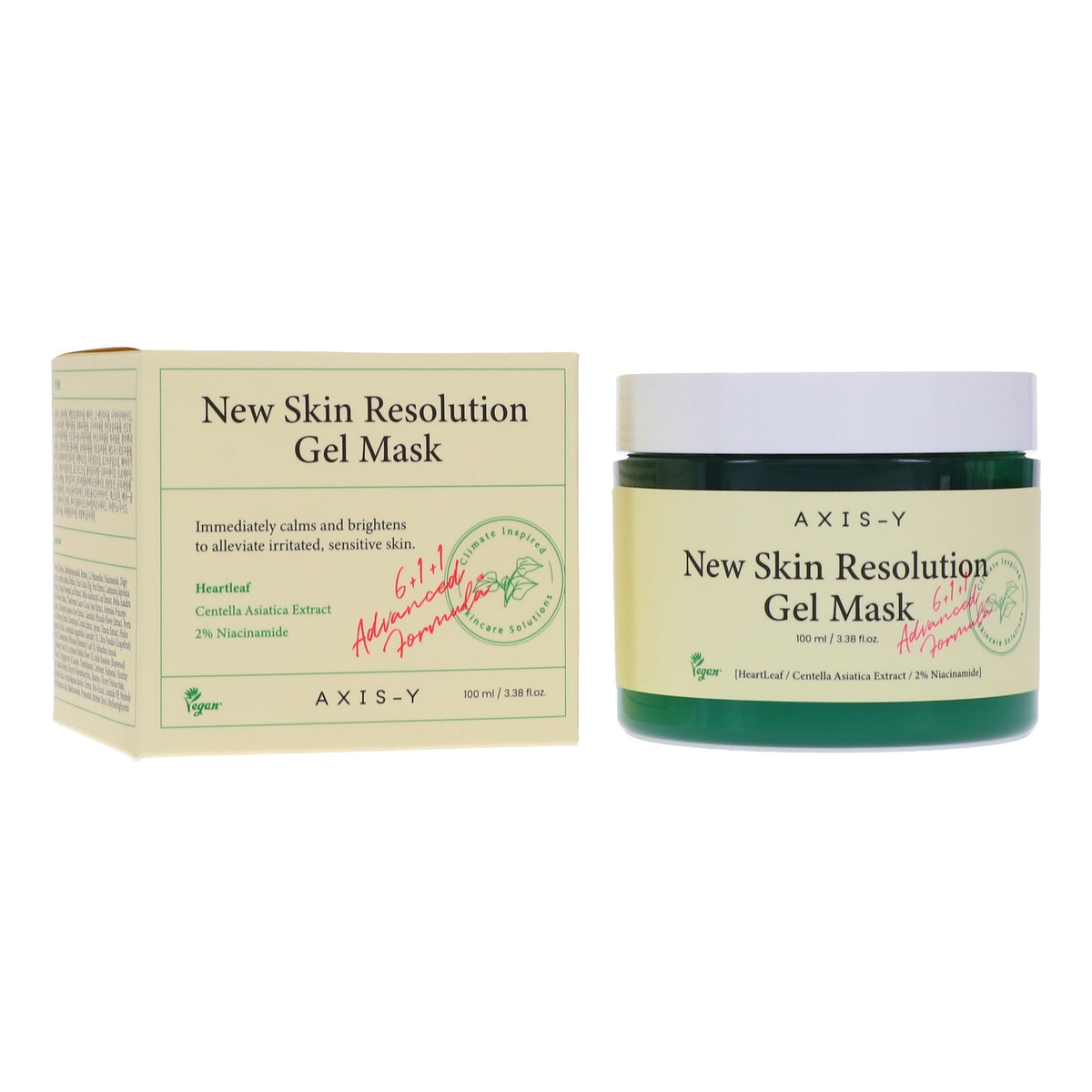 AXIS-Y Skin Resolution Gel Mask - Hydrating Soothing Facial Treatment 3.38 oz