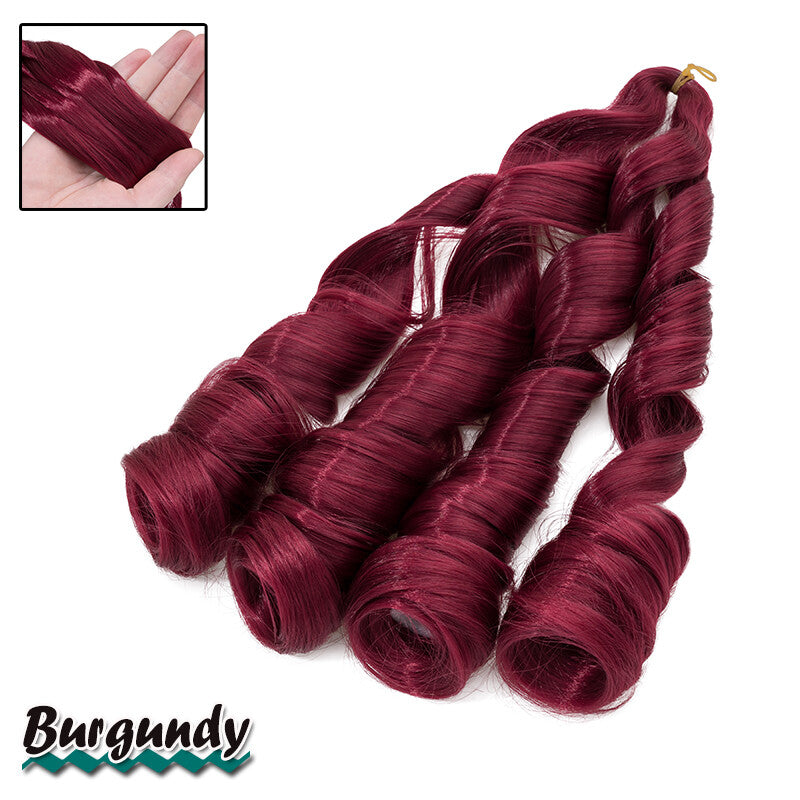 French Curl Braiding Hair Extensions - Pre-Stretched Synthetic 24 Inch