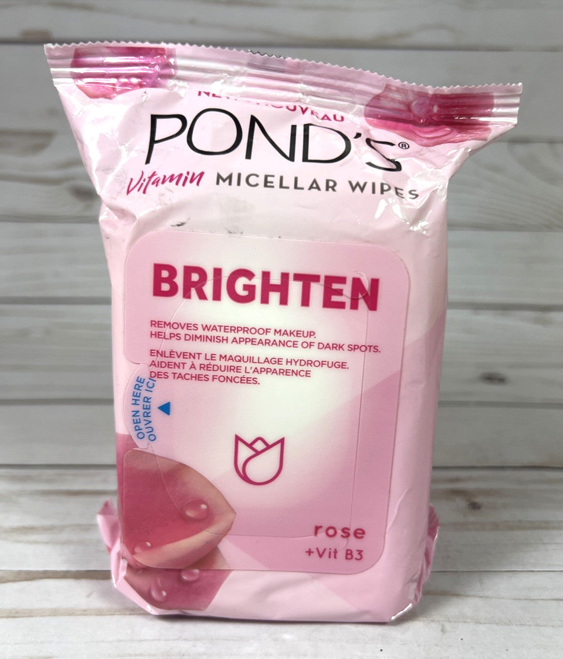 Pond's Brightening Vitamin Micellar Wipes Rose & B3 3-Pack - Makeup Remover