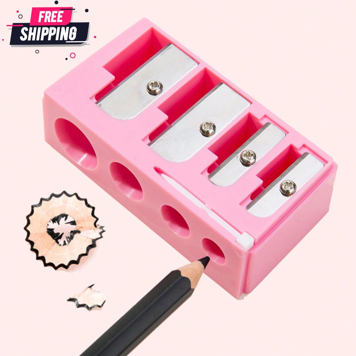 Multi-Size Makeup Pencil Sharpener - Eyeliner & Eyebrow Tool, Stainless Steel, Portable