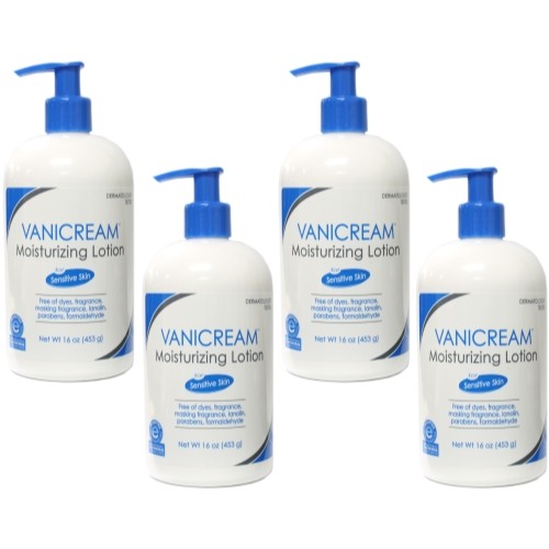 Moisturizing Lotion for Sensitive Skin, 4 Pack 16 oz