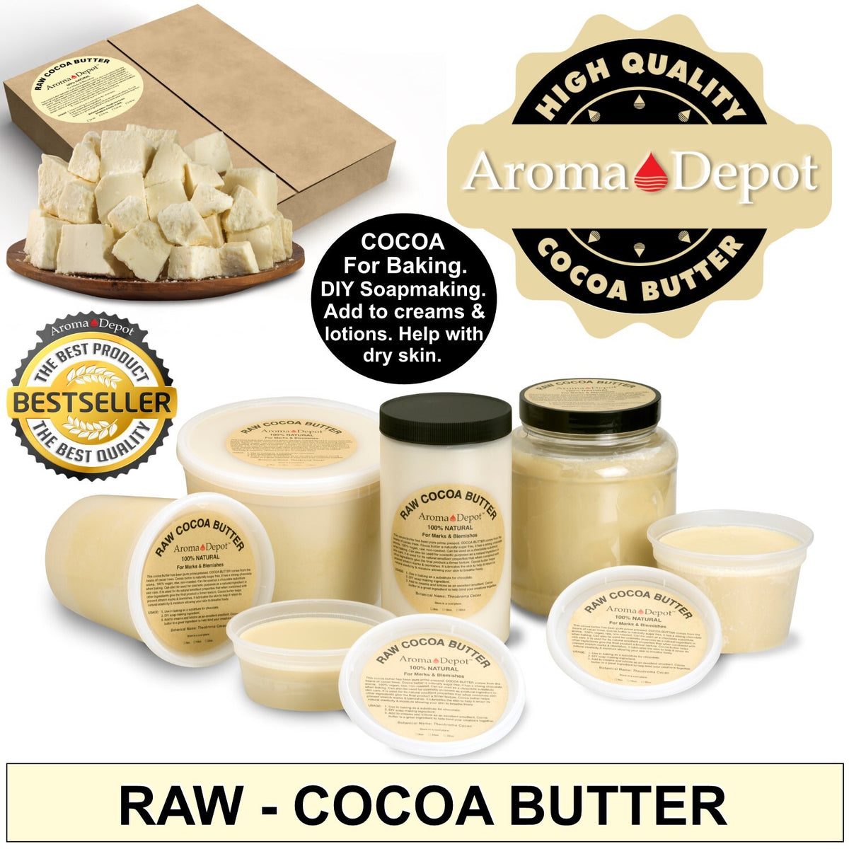 Natural Body Butter - Shea, Cocoa, Mango & Kokum
