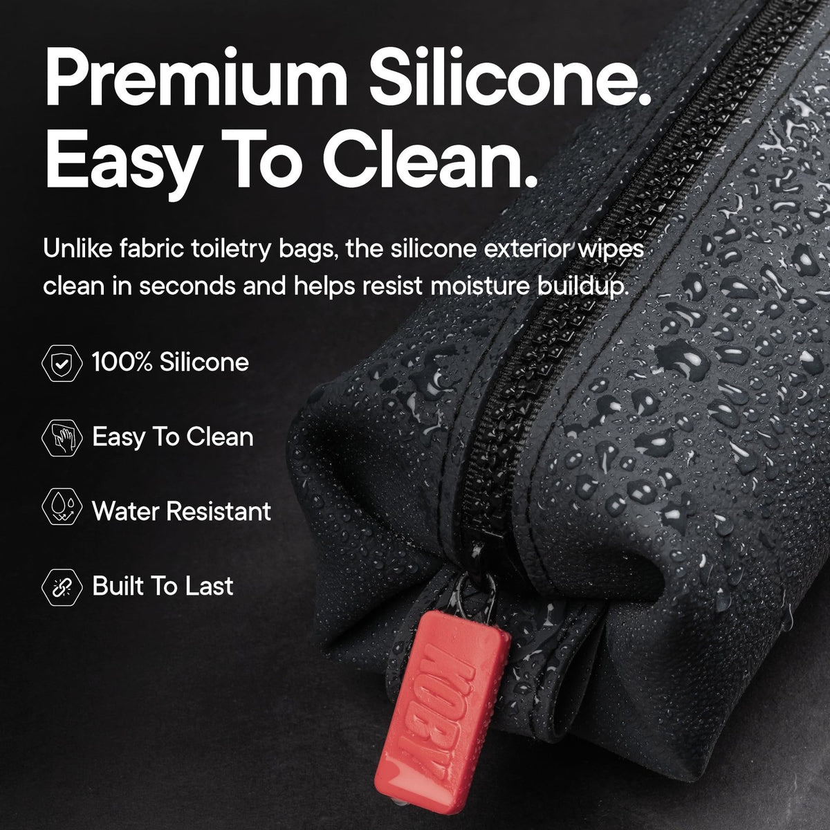 Mini Silicone Toiletry Bag for Men Travel & Organizer, Waterproof & Durable