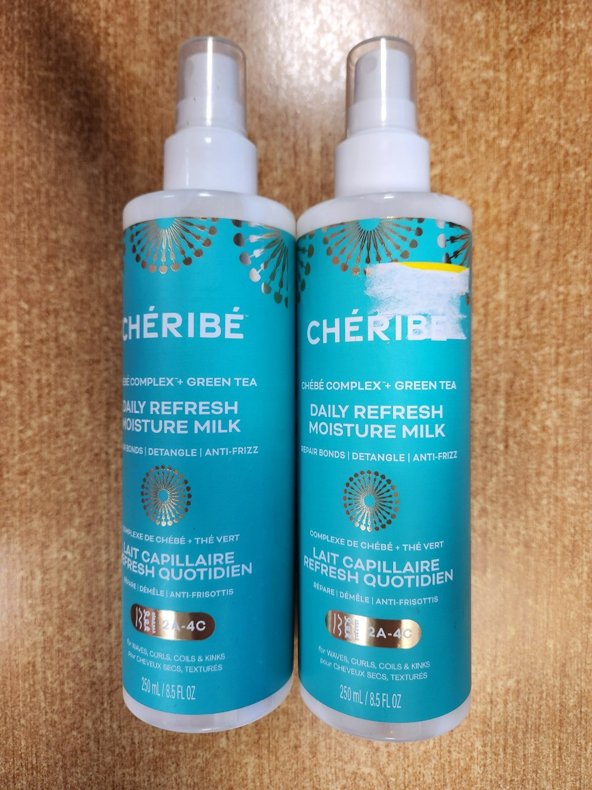 Cheribe Moisture Milk Leave-In Hair Spray - Natural Hydrating & Repairing, 8.5 oz (2 Pack)