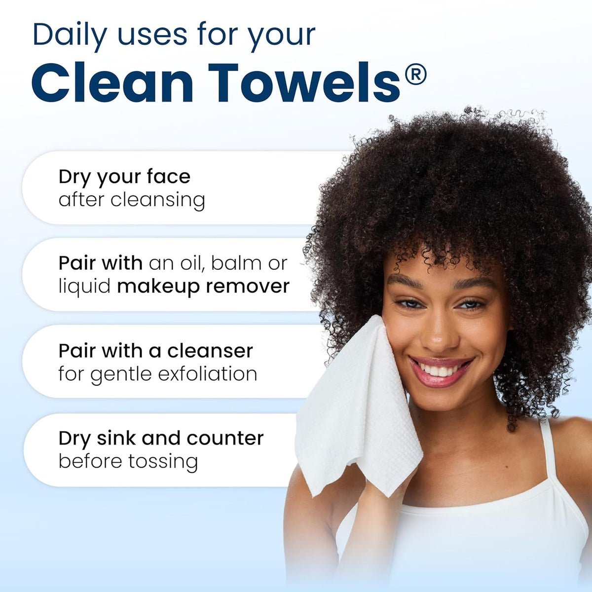 Disposable Face Towels Biobased Makeup Remover Wipes for Sensitive Skin