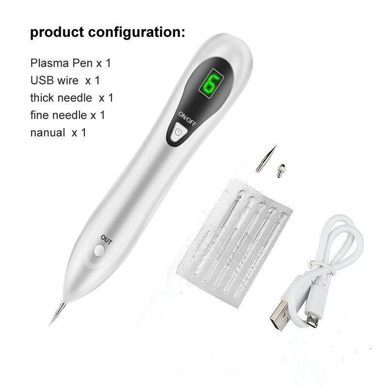 Electric Plasma Pen Mole and Skin Tag Remover for Dark Spots Warts Tattoo