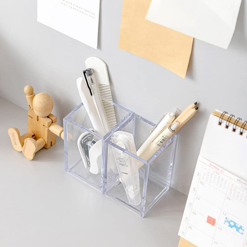3 Pack Clear Acrylic Cosmetic Pencil Pen Holder Cup – Makeup Brush & Lipstick Organizer