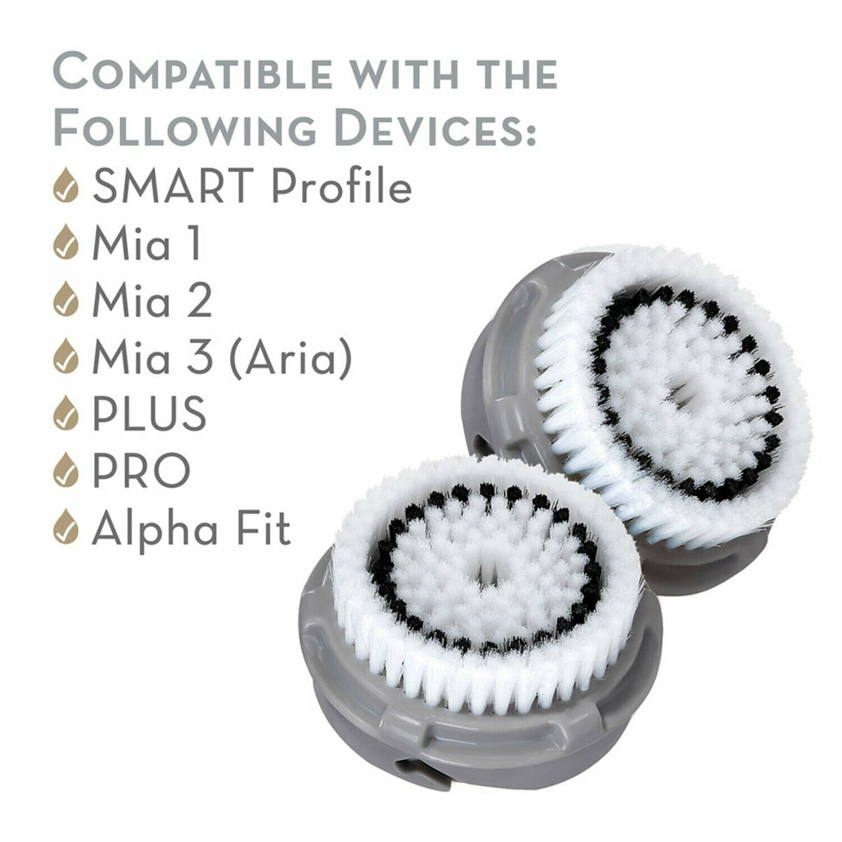 Replacement Facial Brush Head for Normal Skin - 2 Pack for Clarisonic