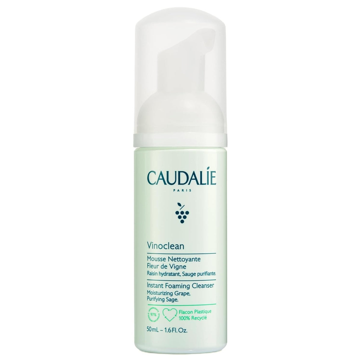Facial Cleanser for All Skin Types - Caudalie Vinoclean Instant Foaming 50ml