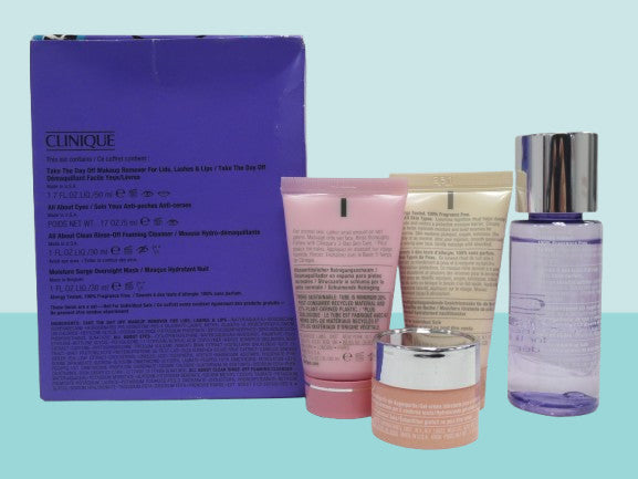 Clinique Take It Off Makeup Remover Set Cleanser Mask & Cream - New