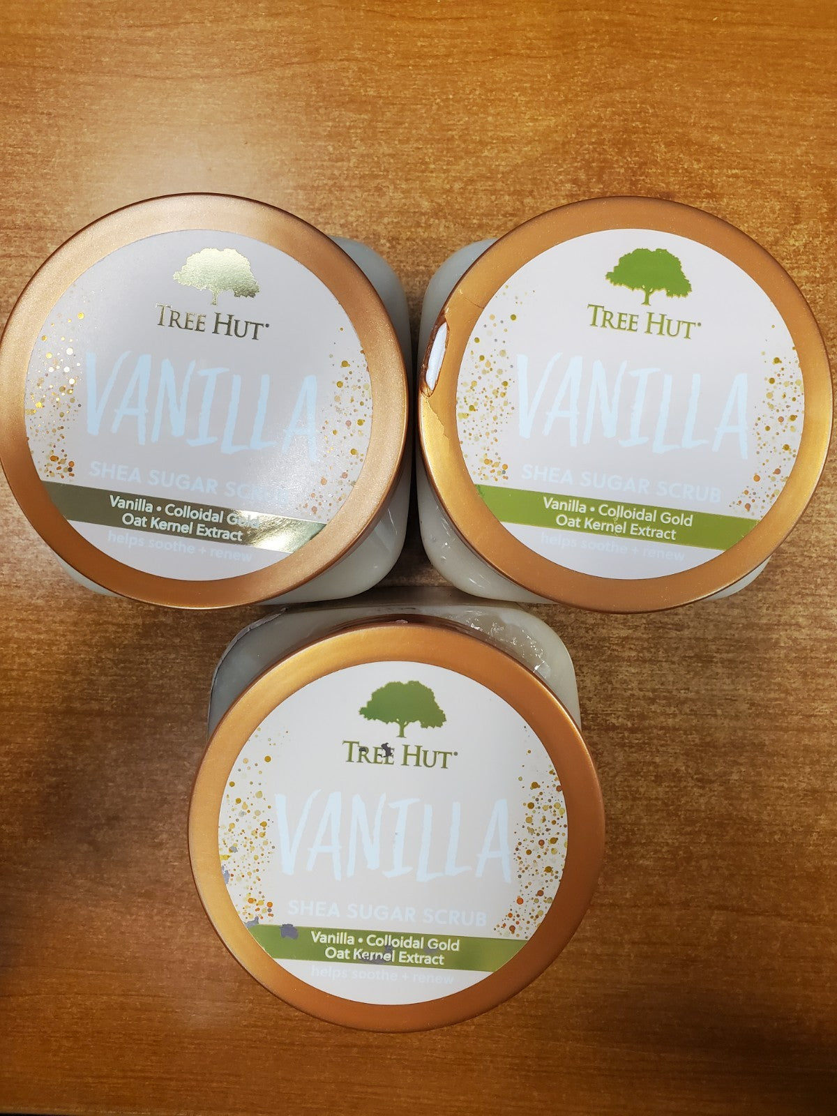 3 Pack: Tree Hut Vanilla Exfoliating Sugar Body Scrub 18 oz. ea.