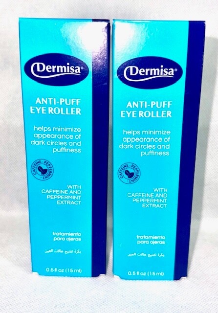 Dermisa Anti-Puff Eye Roller 0.5 oz – Caffeine & Peppermint Eye Serum