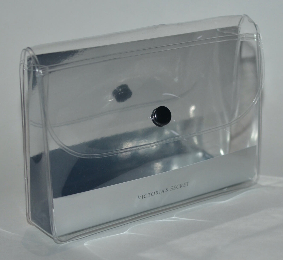 Clear Makeup Bag with Fold-Over Design – Cosmetic & Lip Gloss Pouch