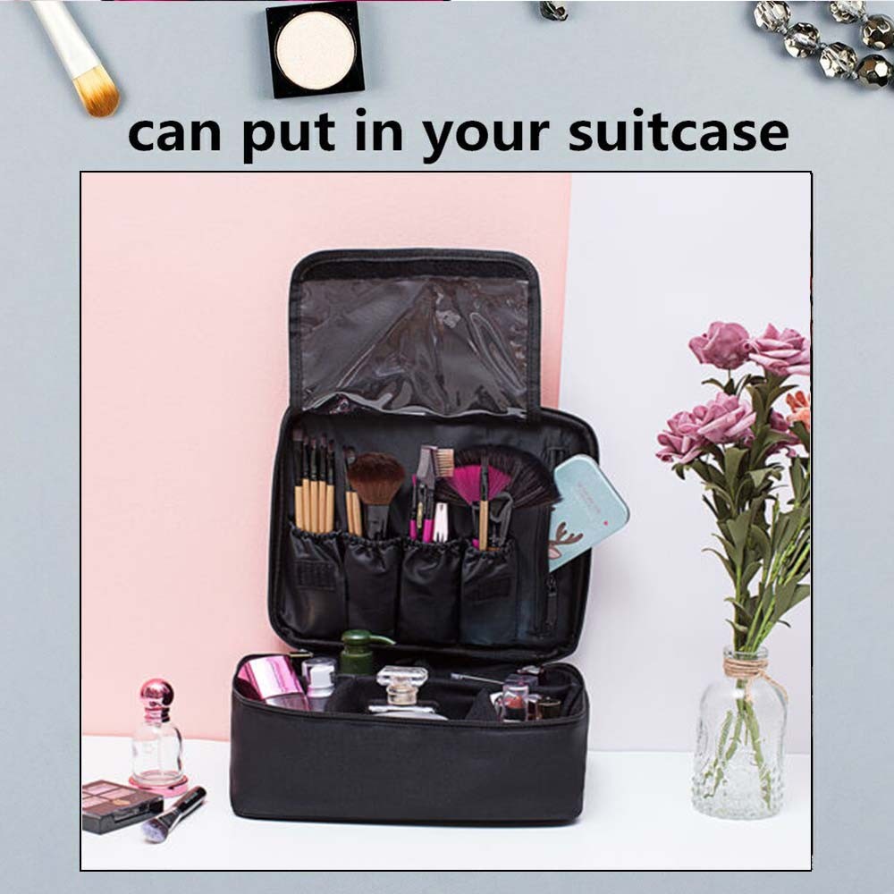 Large Waterproof Makeup Bag Organizer Portable Cosmetic Case