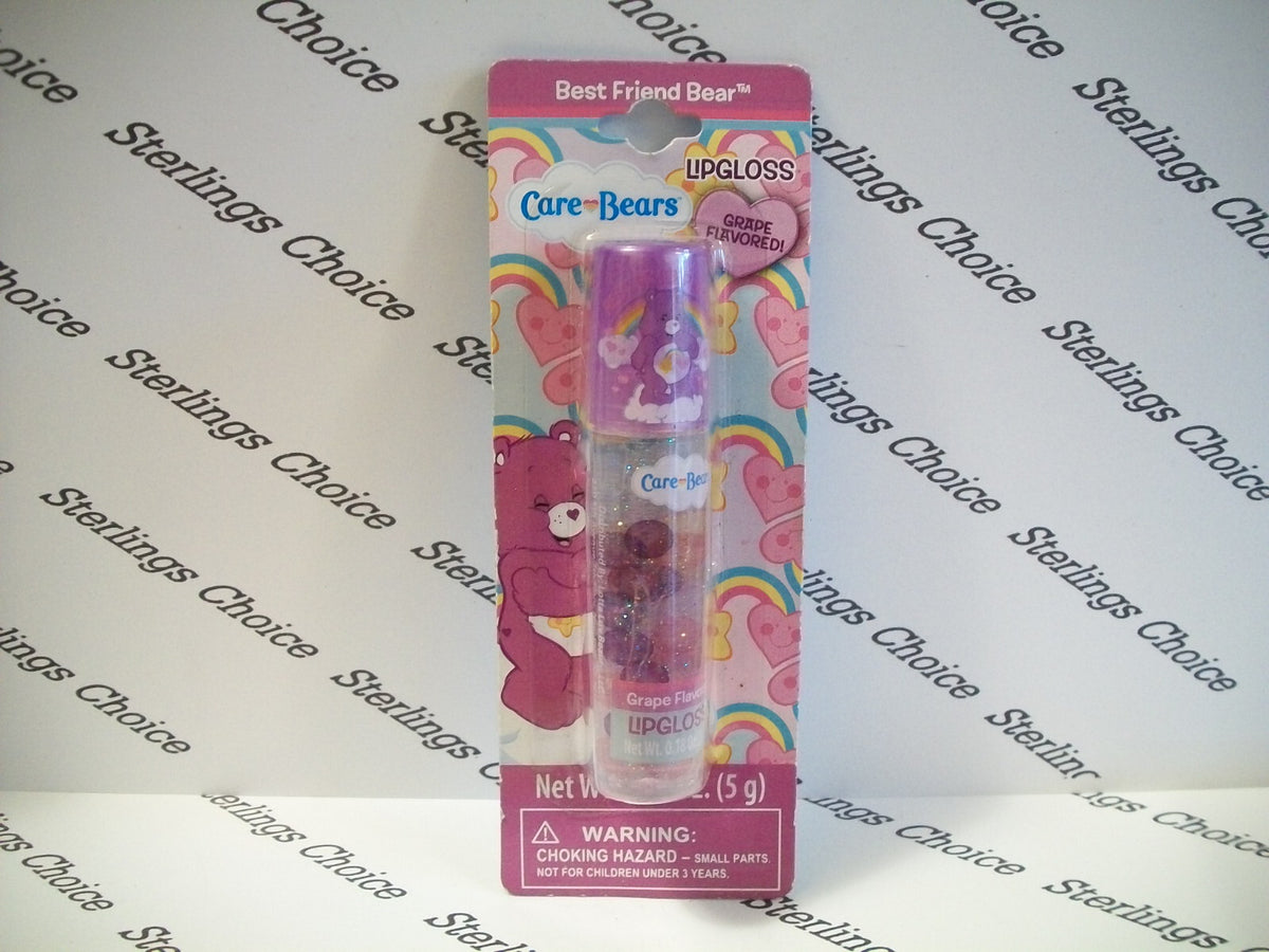 Care Bears Bubble Lip Gloss Grape Flavored 0.18 oz Kids Makeup