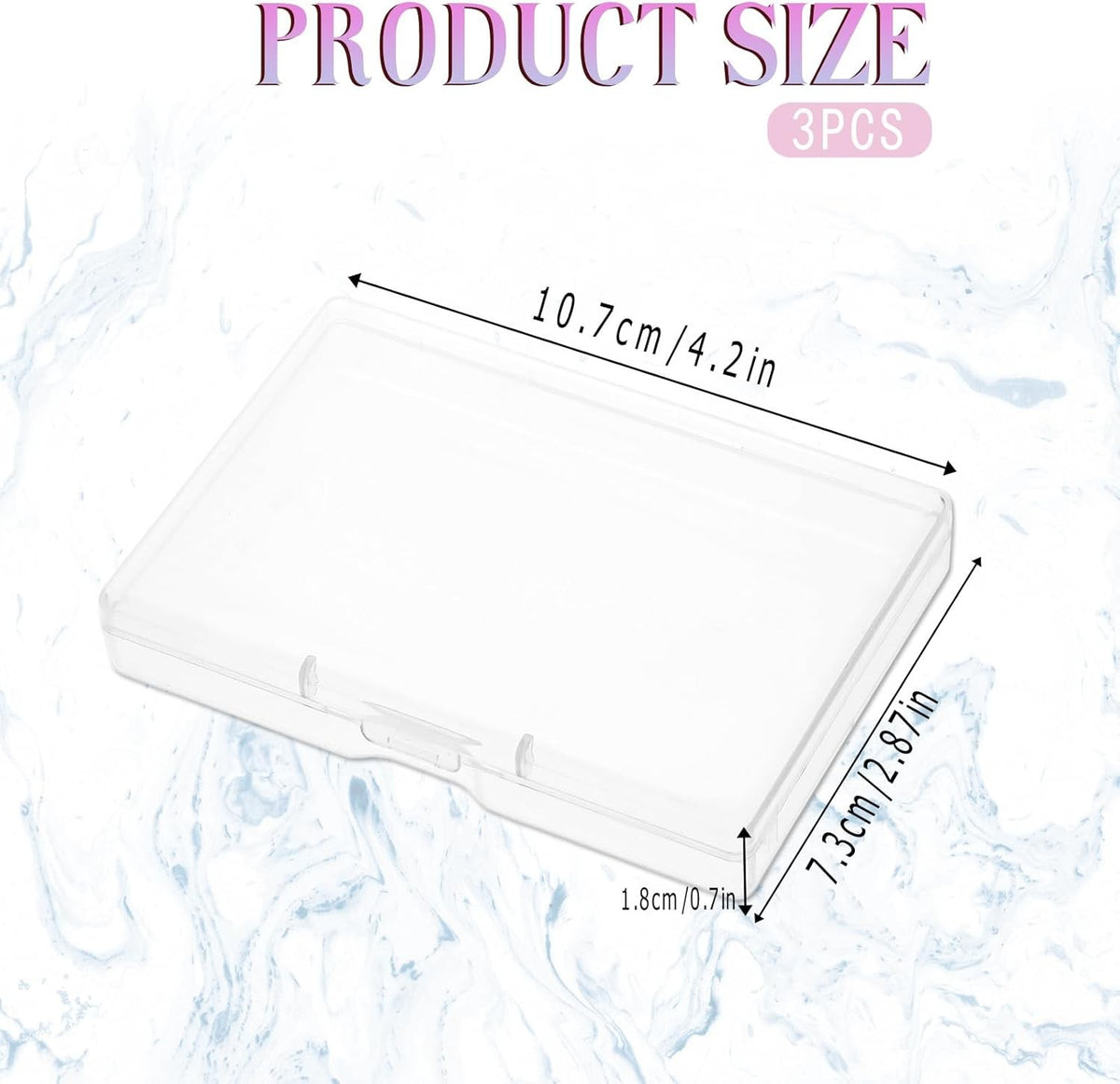 Portable Clear Plastic Organizer for Cotton Pads, Swabs & Makeup Tools - 3 Pack