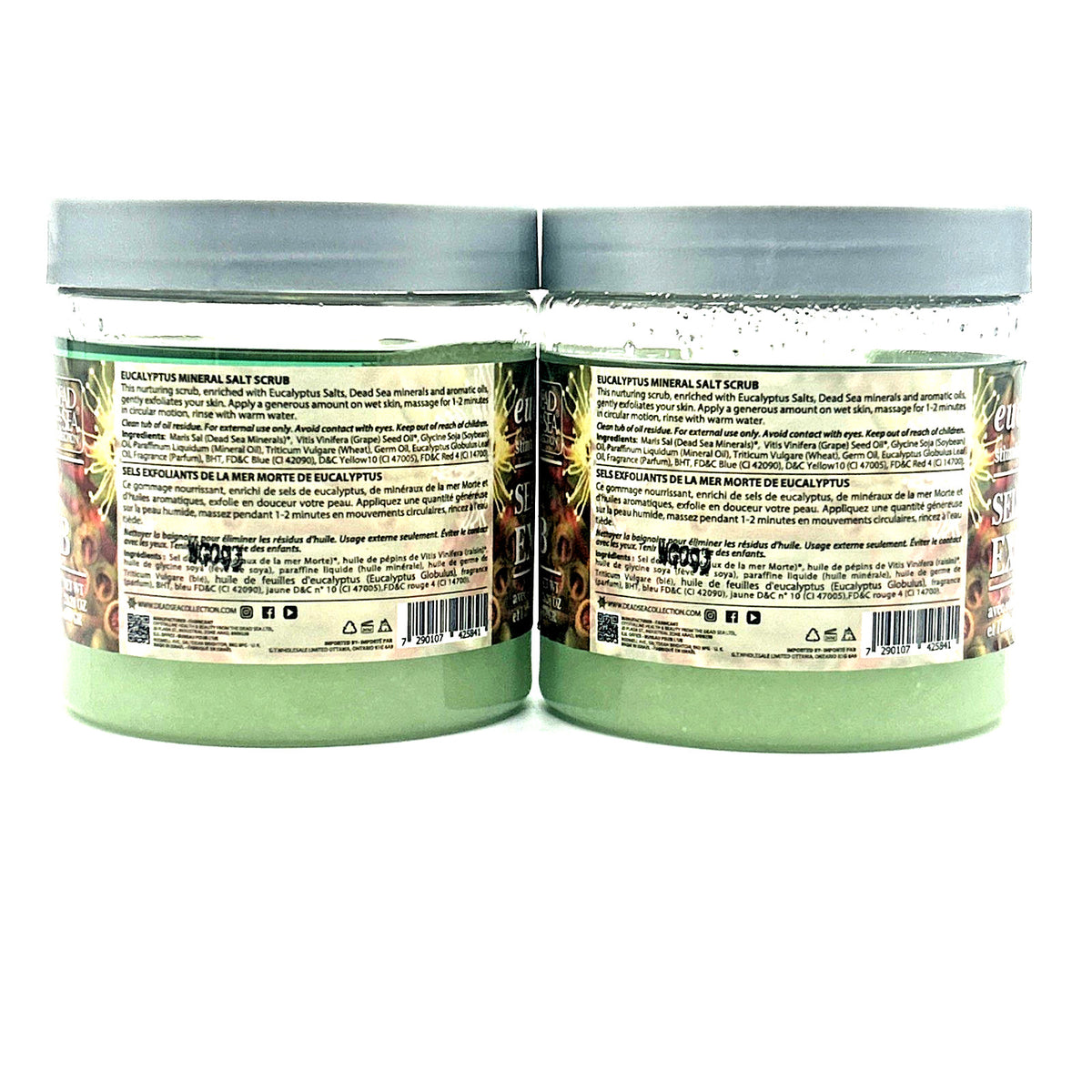 Dead Sea Collection Eucalyptus Exfoliating Mineral Salt Scrub, 2-Pack