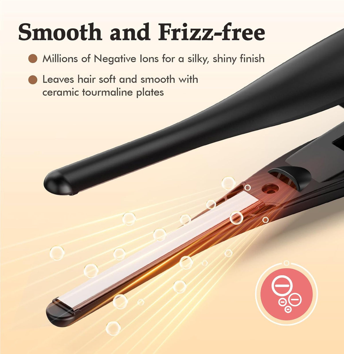 Mini Flat Iron for Short Hair & Bangs, 3/10 Inch Thin Straightener, Travel-Ready