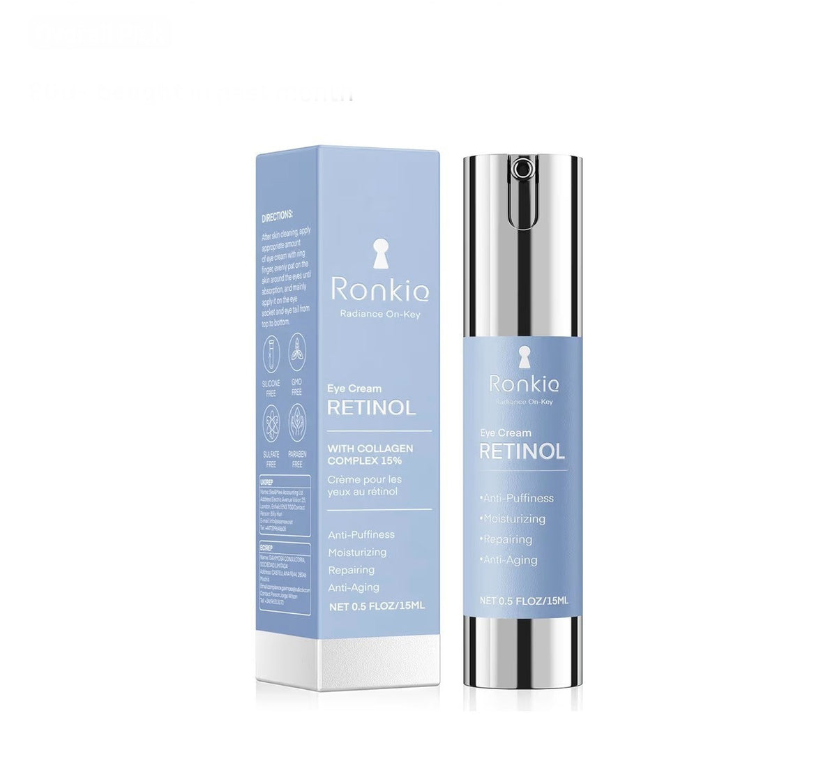 Retinol Collagen Eye Cream Set - Anti-Puffiness 0.5 fl oz x2