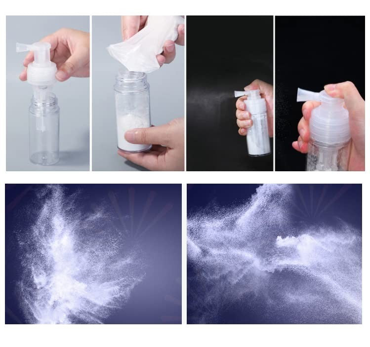 Refillable Powder Spray Bottle 110ml Portable Locking Nozzle Cosmetic Container