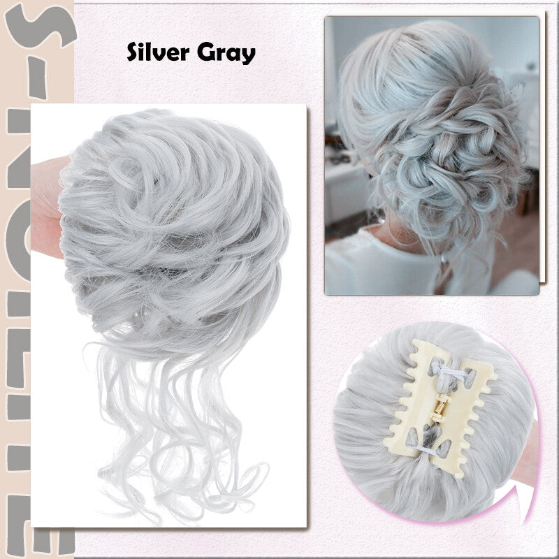 X-Large Thick Curly Claw Chignon Messy Bun Hair Extension Clips - All Colors