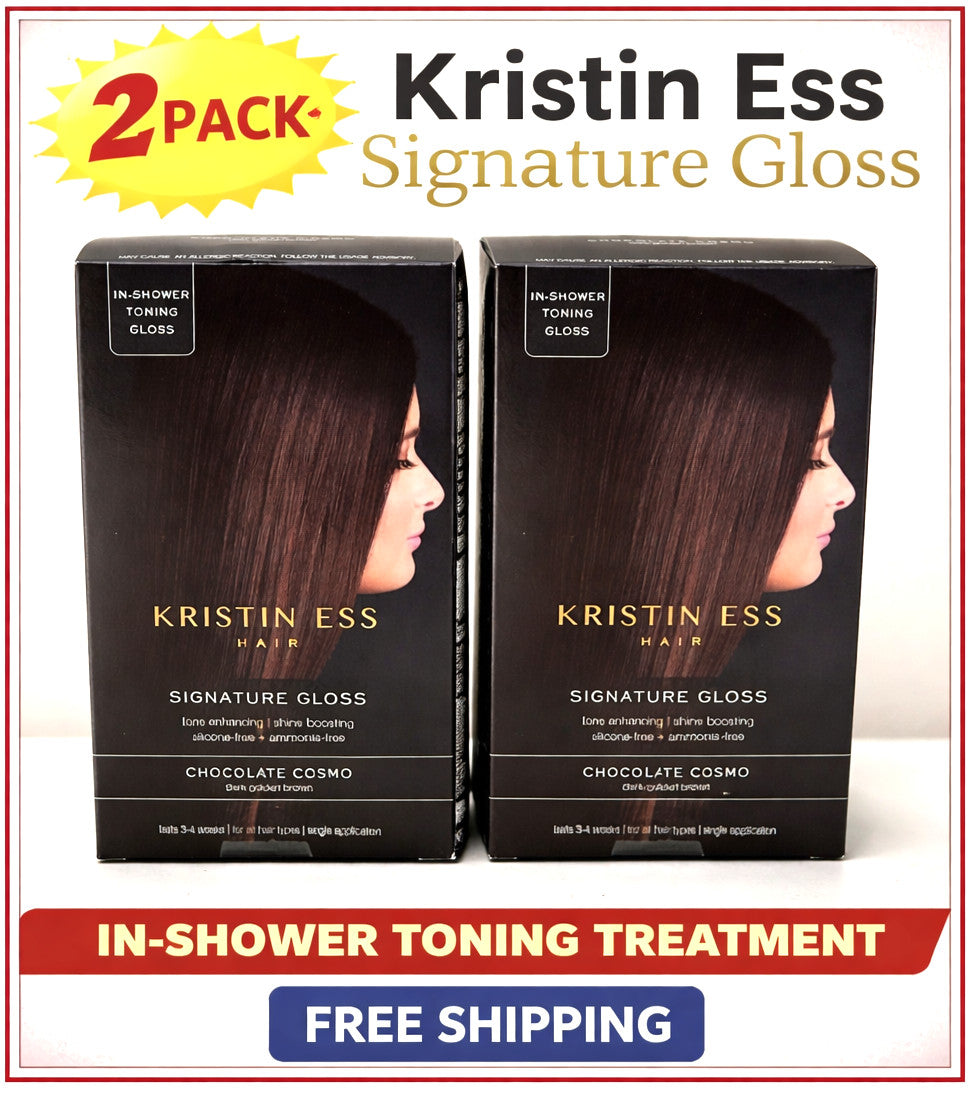 Kristin Ess Signature Gloss, Chocolate Cosmo Dark Golden Brown- Lot