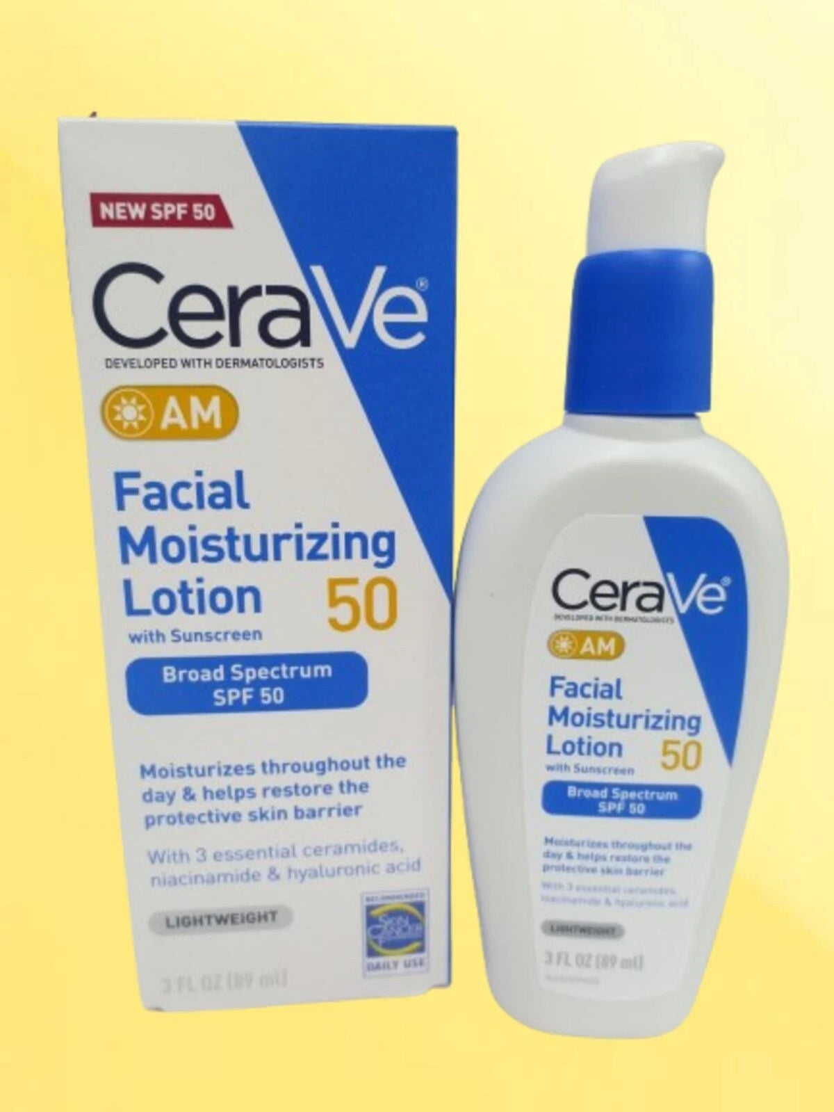 AM Facial Moisturizing Lotion SPF 50 - 3 oz (Pack of 5)