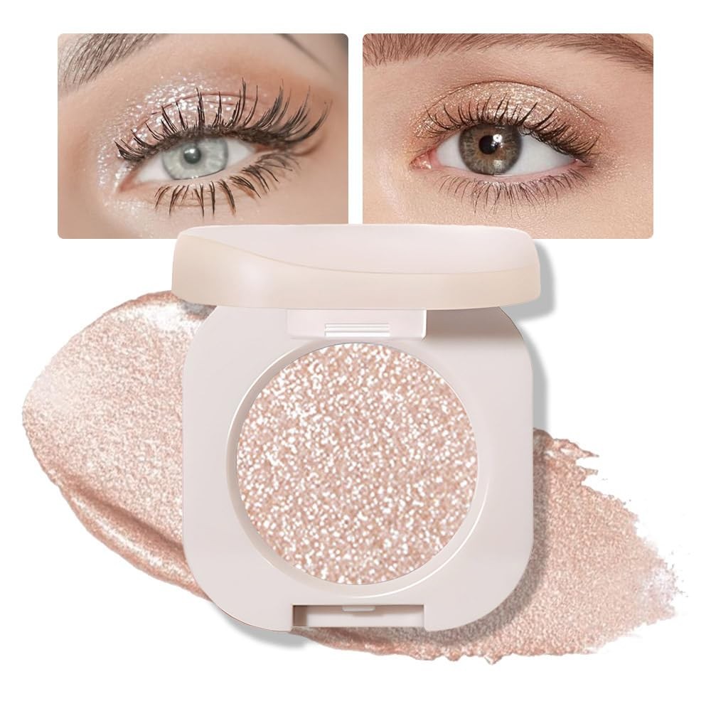 Glitter Eyeshadow Pigment - Pear White, Long-Lasting, Cruelty-Free