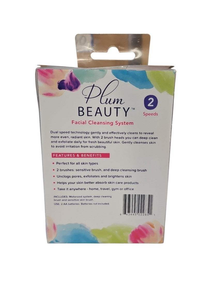 Plum Beauty Facial Cleansing System, Cleanse Brighten Exfoliate