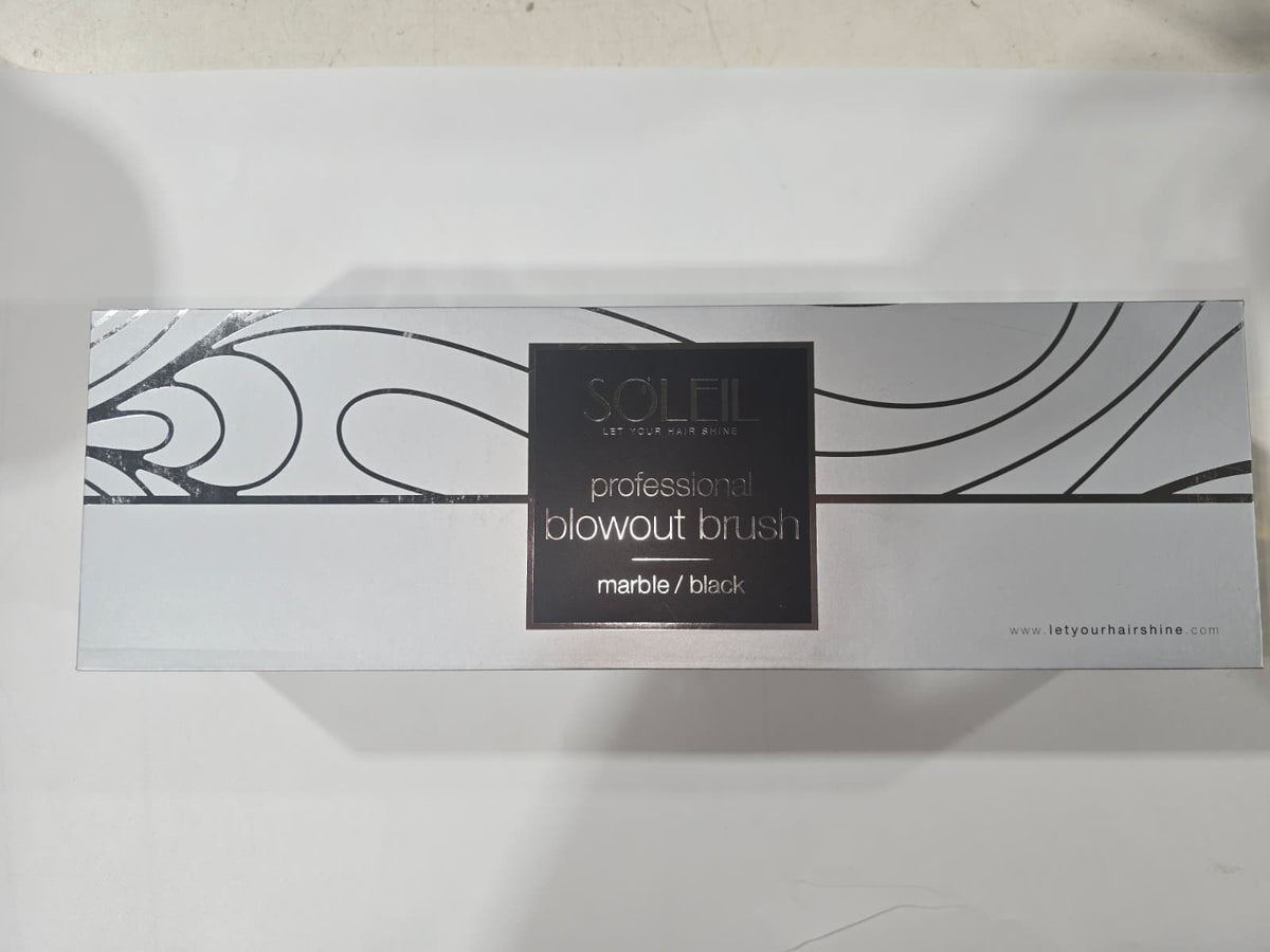 Soleil Professional Marble & Black Blowout Hair Brush - Salon Styling Tool