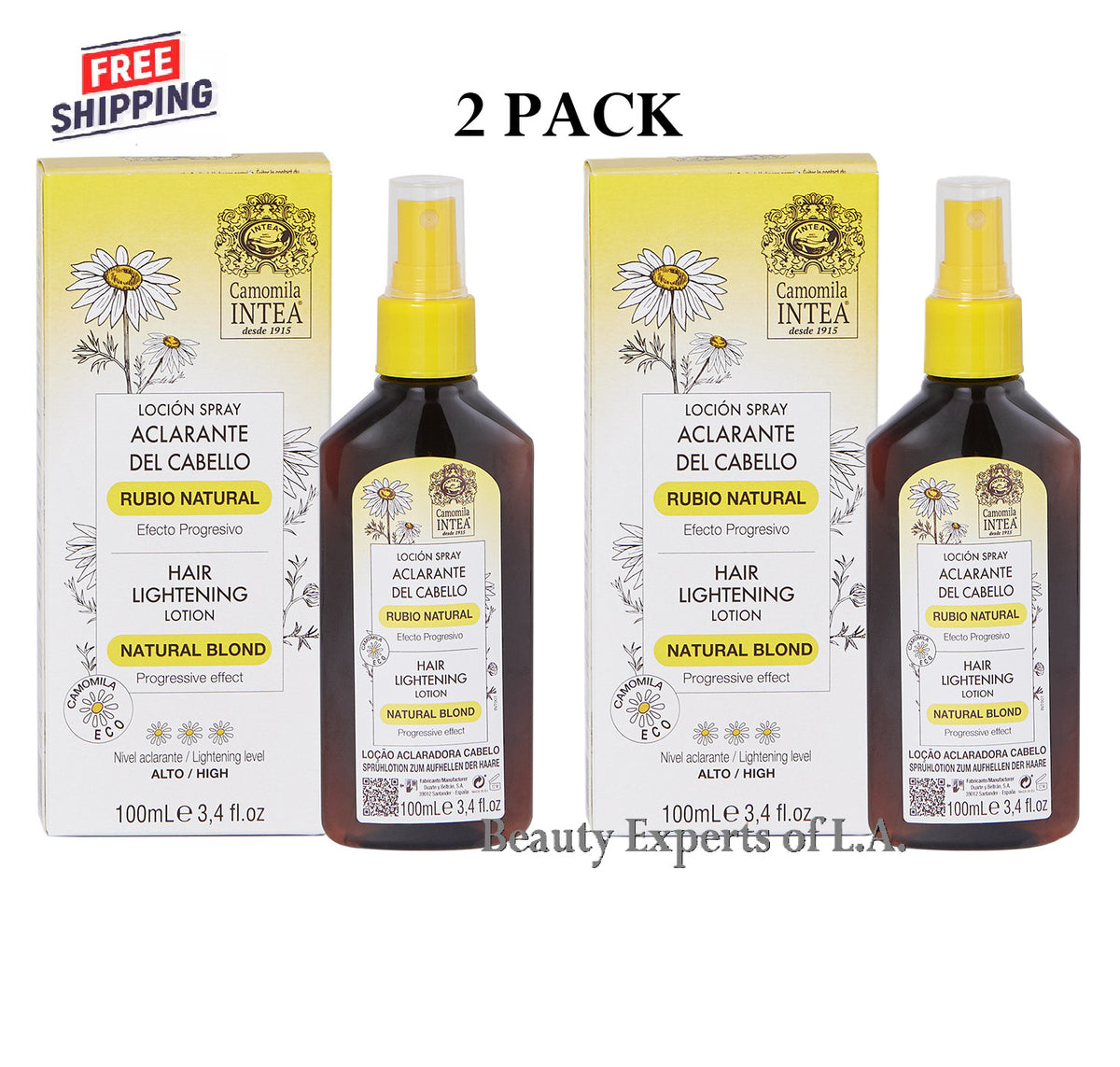 Camomile Blonde Hair Lightening Spray 100ml - 2 Pack