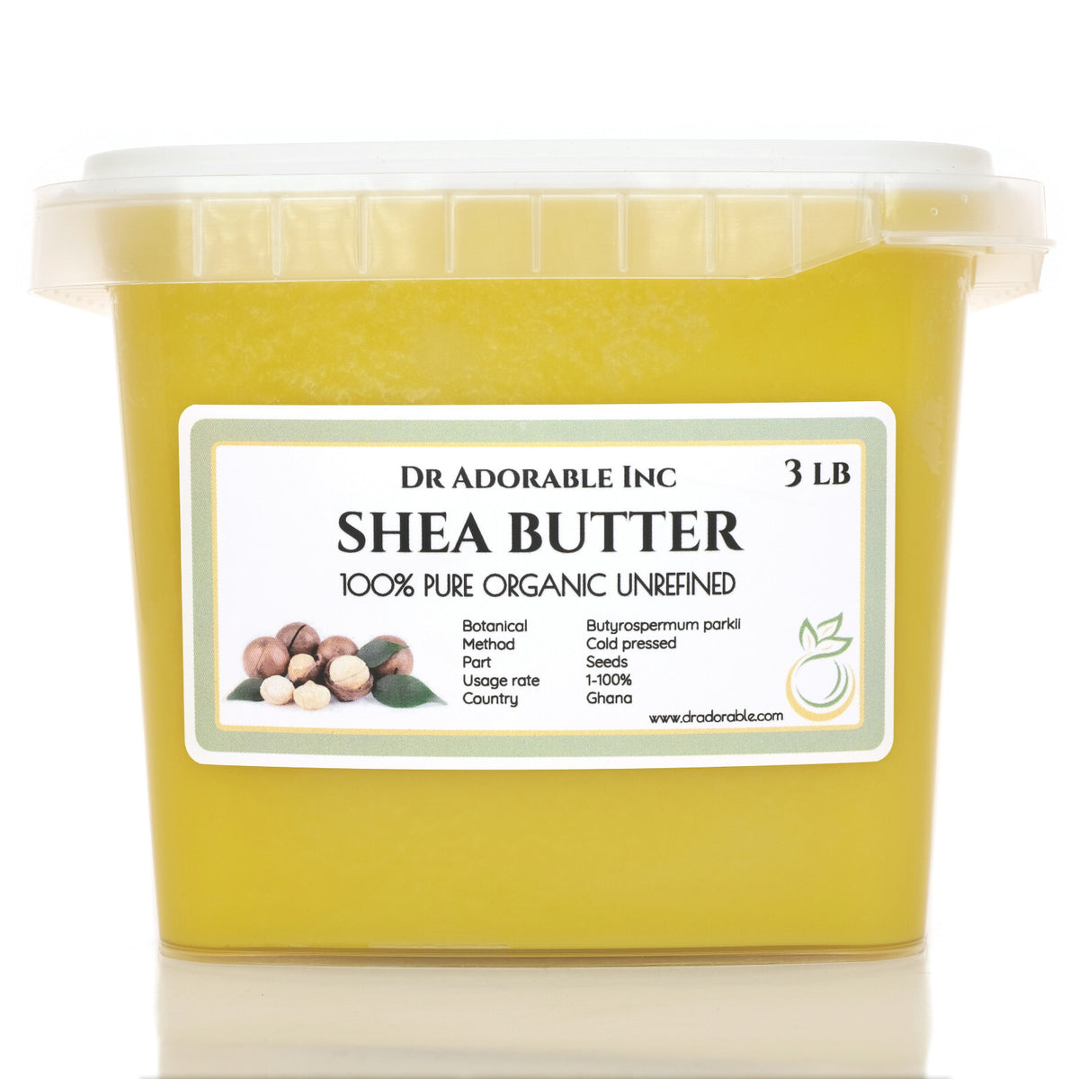 Raw Unrefined Shea Butter - 100% Organic Cold Pressed