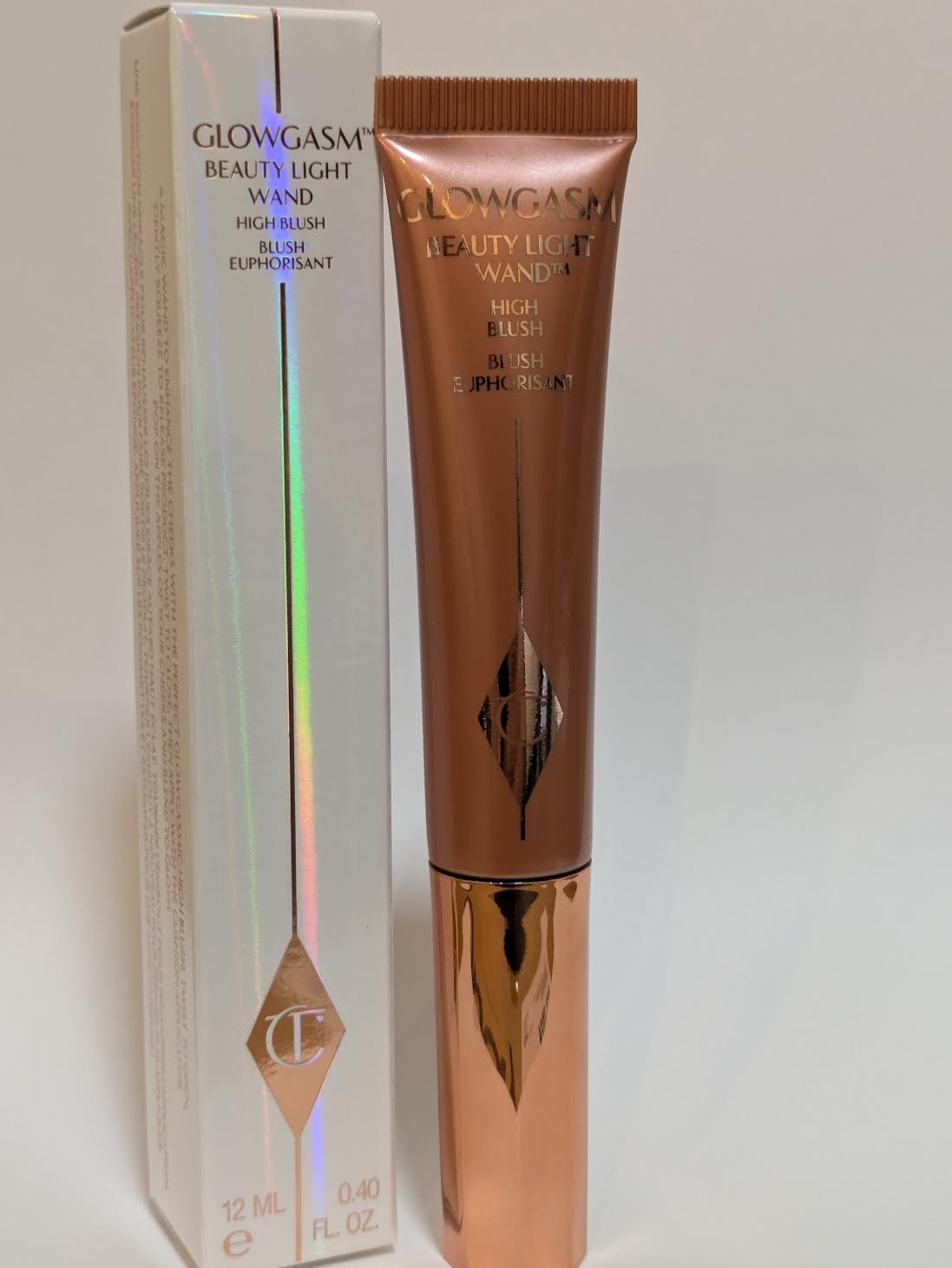Charlotte Tilbury Glowgasm Beauty Light Wand Pinkgasm Full Size Liquid Highlighter & Blush