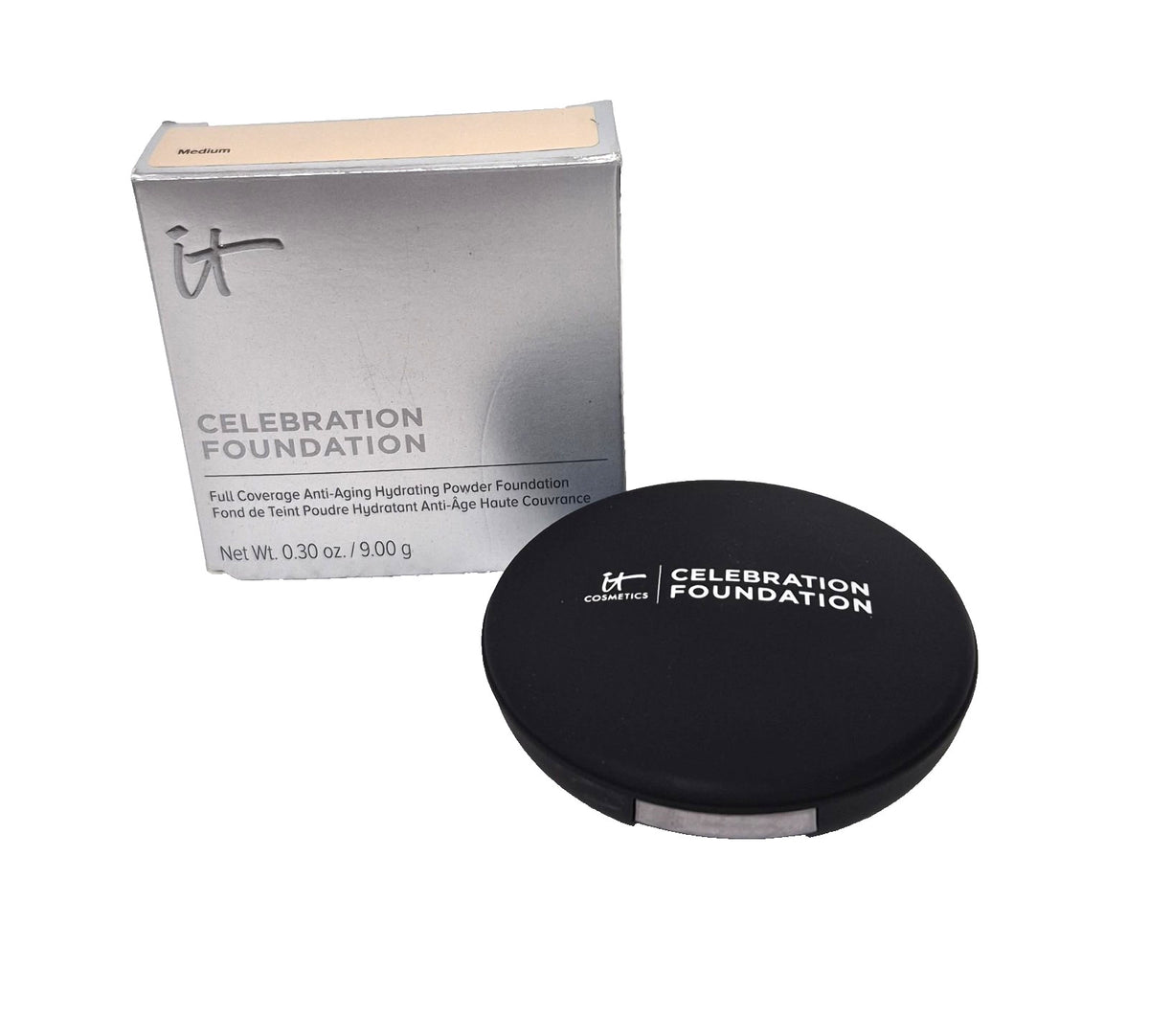 Full Coverage Hydrating Powder Foundation Medium 0.30oz for Flawless Skin