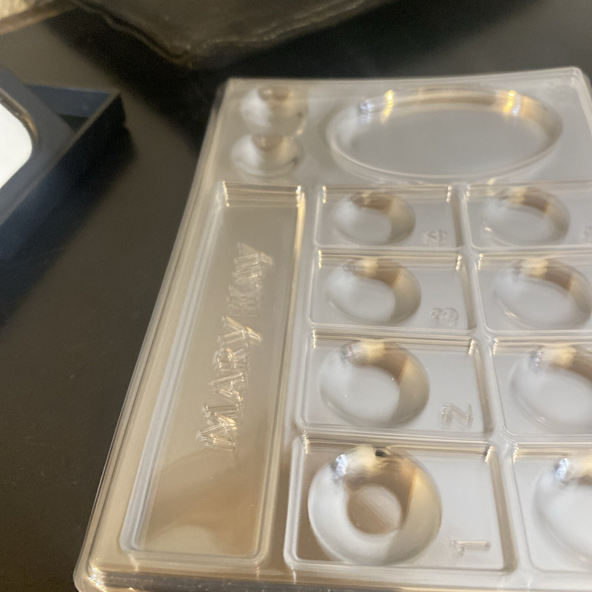 Mary Kay Consultant Items 6 Clear Folding Trays & Mirror Set - New
