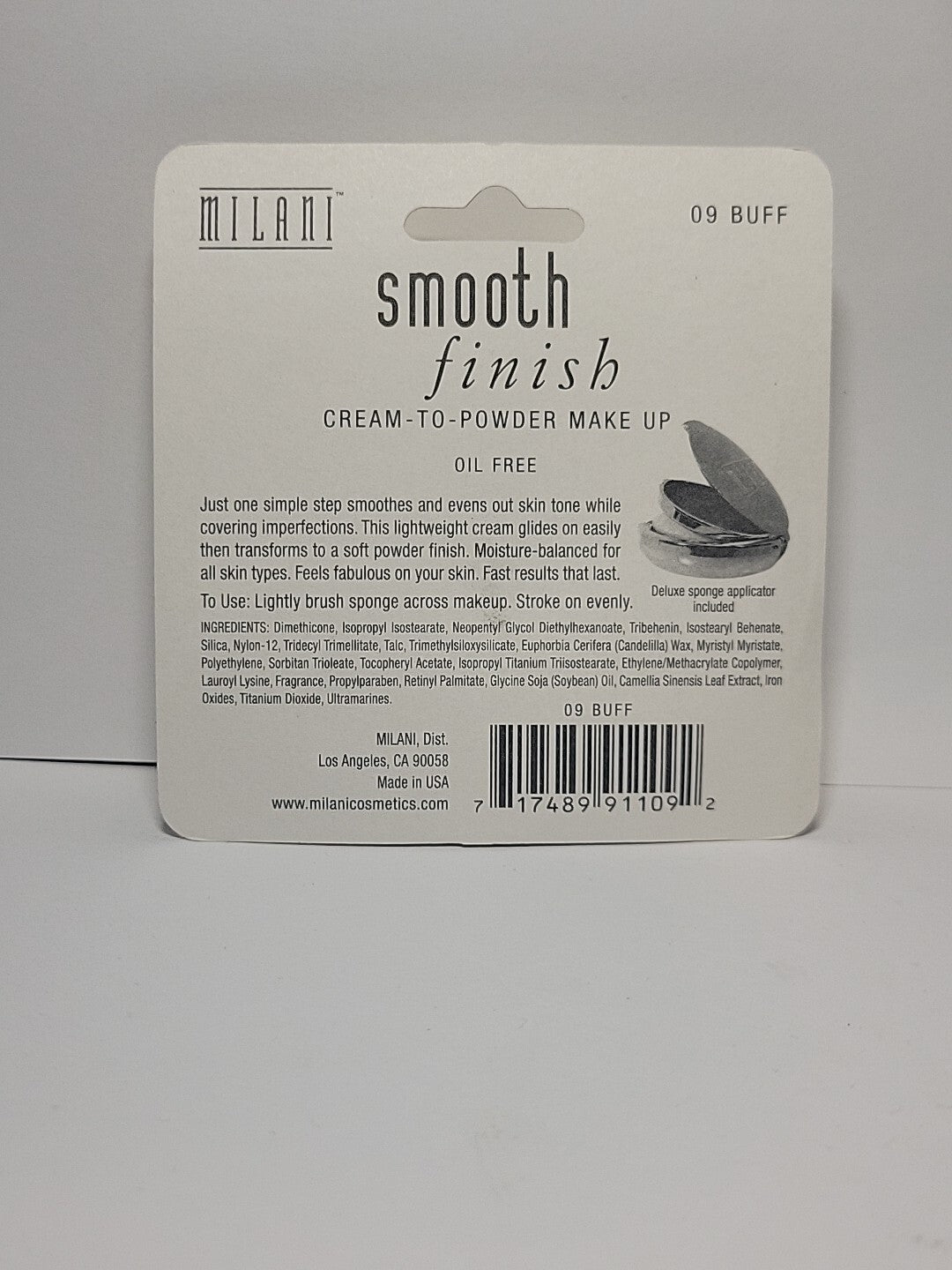 Milani Cream-To-Powder Foundation #09 Buff, Smooth Finish Makeup