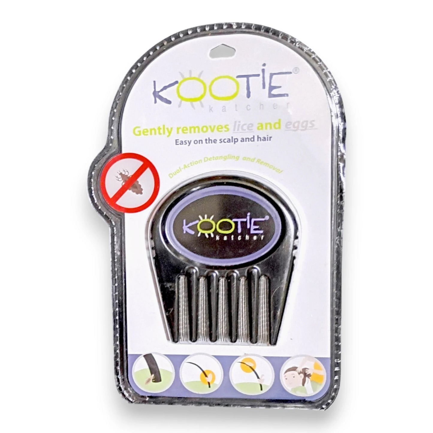 Lice Comb 3-in-1 Stainless Steel Nit Removal Detangling Grooming Tool