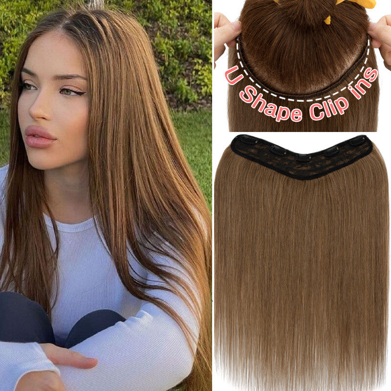 Full Head Clip-In Human Hair Extensions Thick Weft 100g - Multiple Colors & Lengths