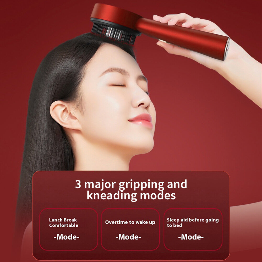 Electric Scalp Massage Comb with Red Light & Liquid Applicator