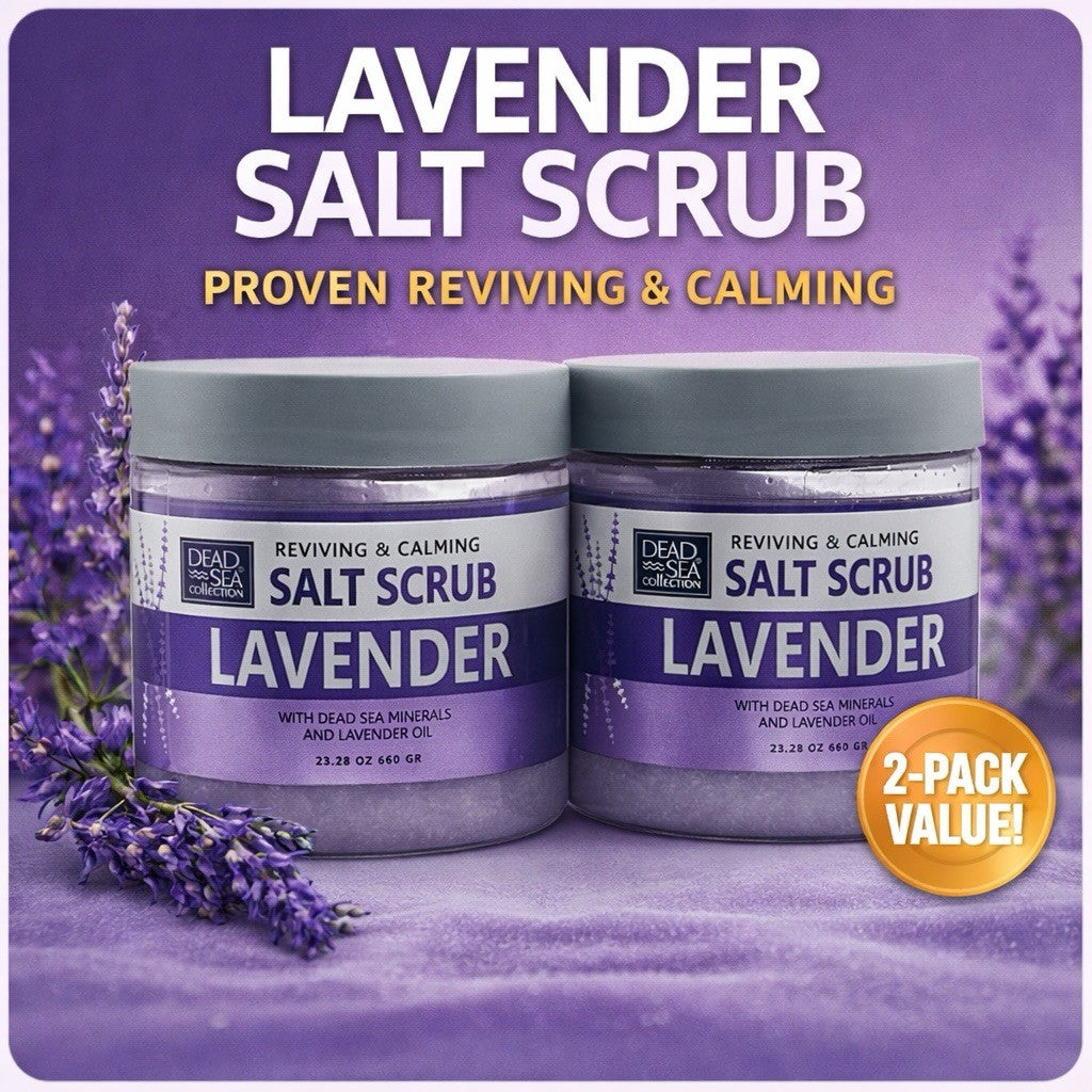 Dead Sea Collection Lavender Exfoliating Mineral Salt Scrub, 2-Pack