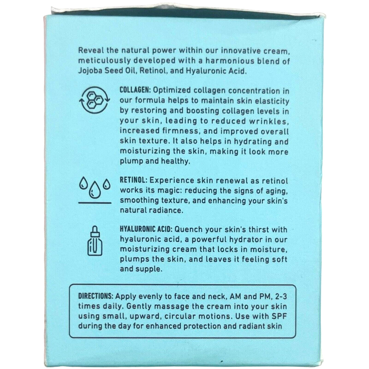 Collagen Retinol Face Moisturizer with Hyaluronic Acid - Anti-Aging Skin Care
