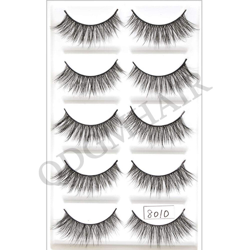 3D Mink False Eyelashes Long Thick Wispy Fluffy Strip Lashes 5 Pairs