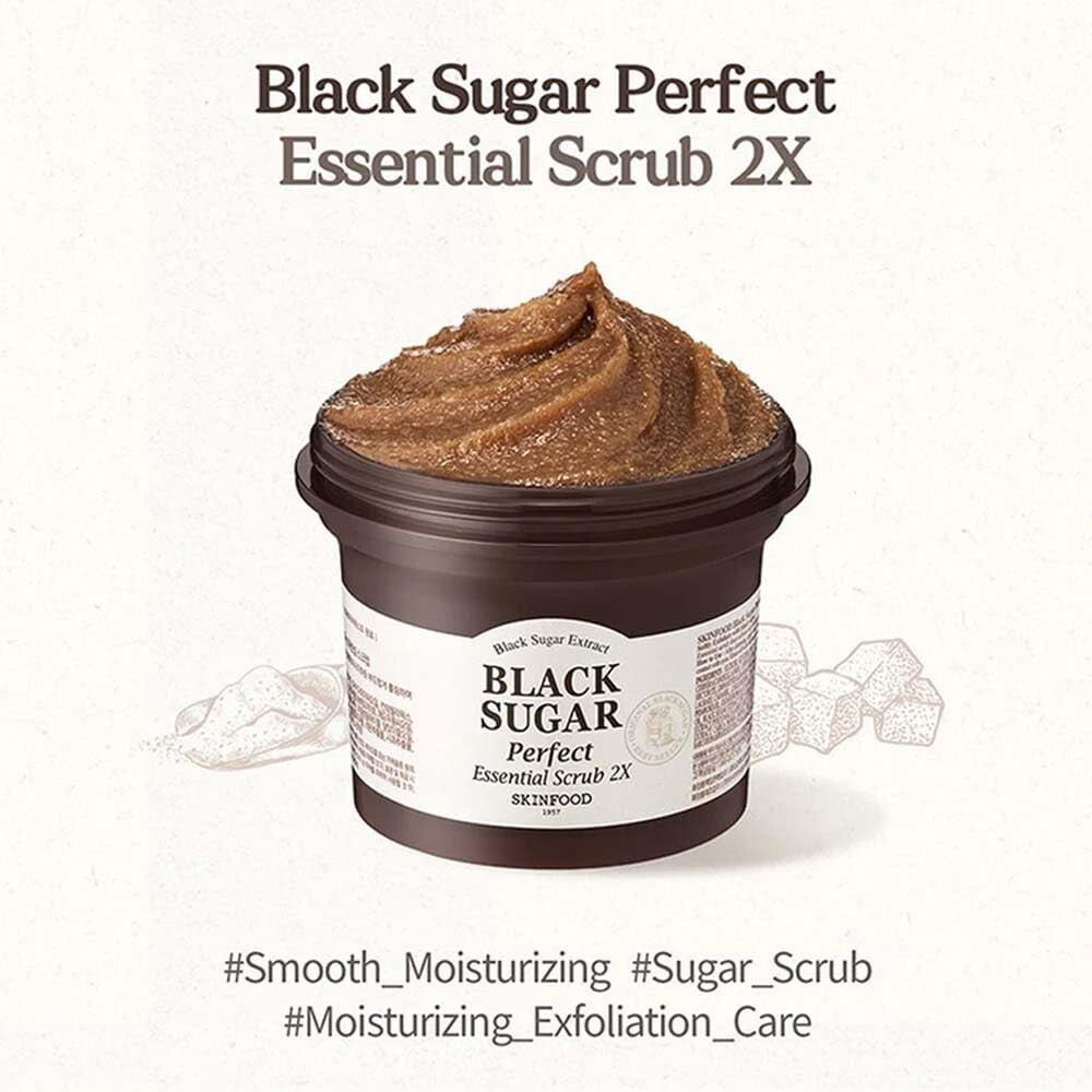 Skinfood Black Sugar Perfect Essential Scrub 2X 7.40 oz / 210g