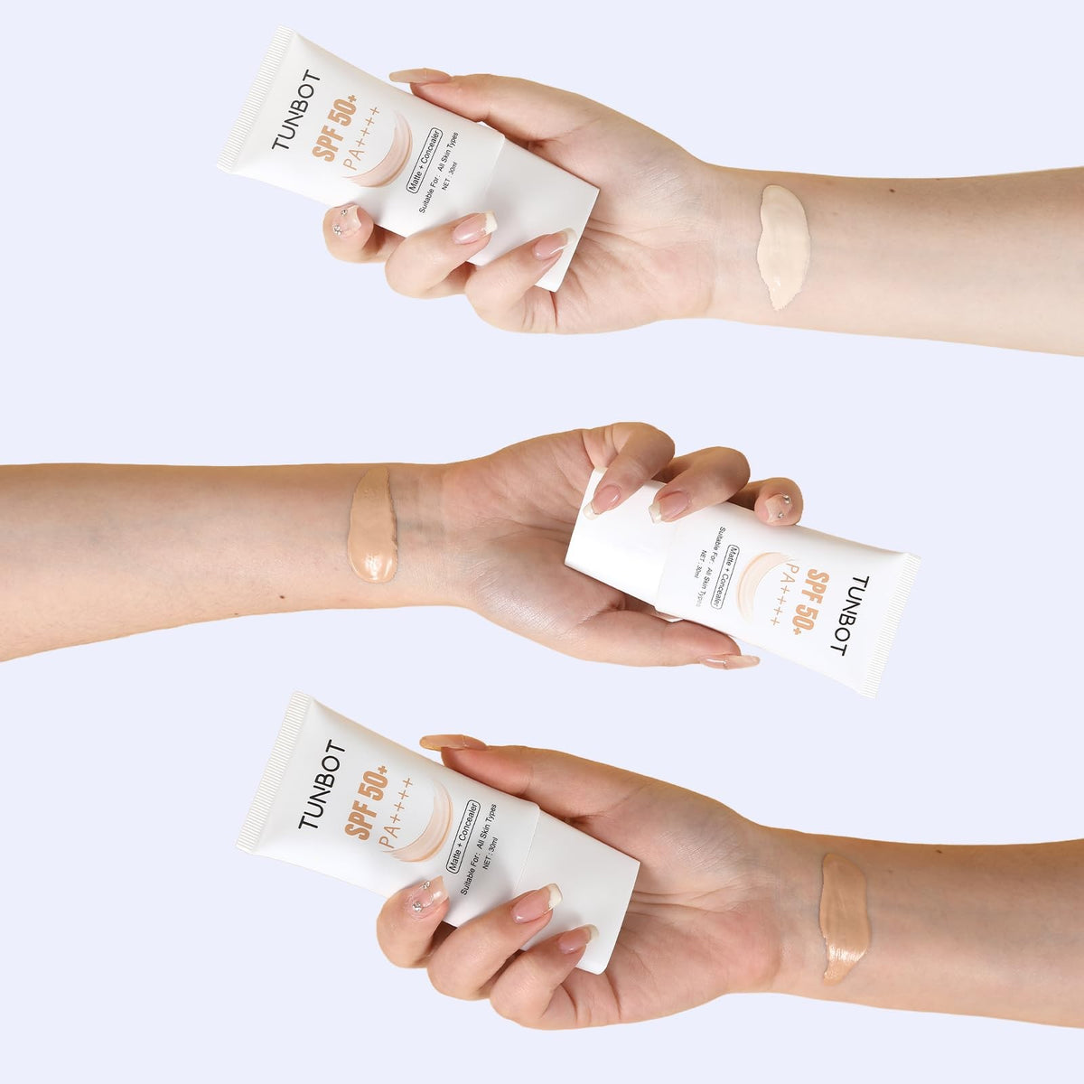 Liquid Foundation SPF 50 - Full Coverage, Hydrating Sun Protection - 30ml Wheat