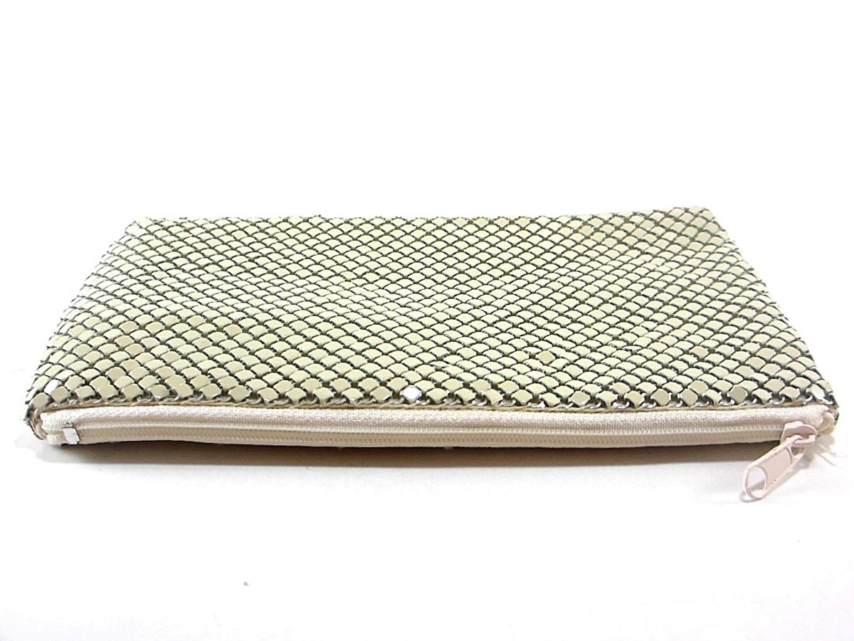 Metal Mesh Cosmetic Bag Travel Makeup Bag with Zipper - Multiple Colors