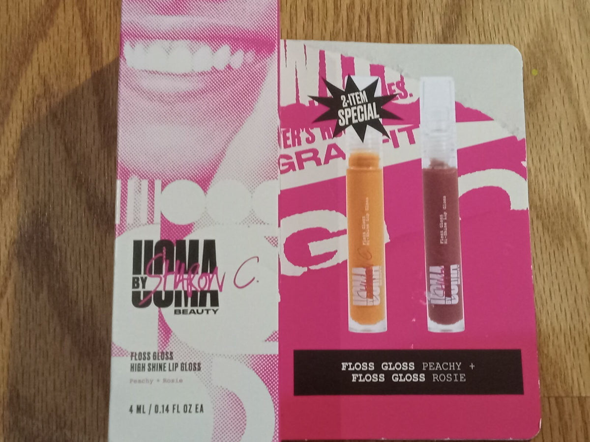 Lip Gloss Set - Peachy and Rosie Floss Glosses by Uoma Beauty