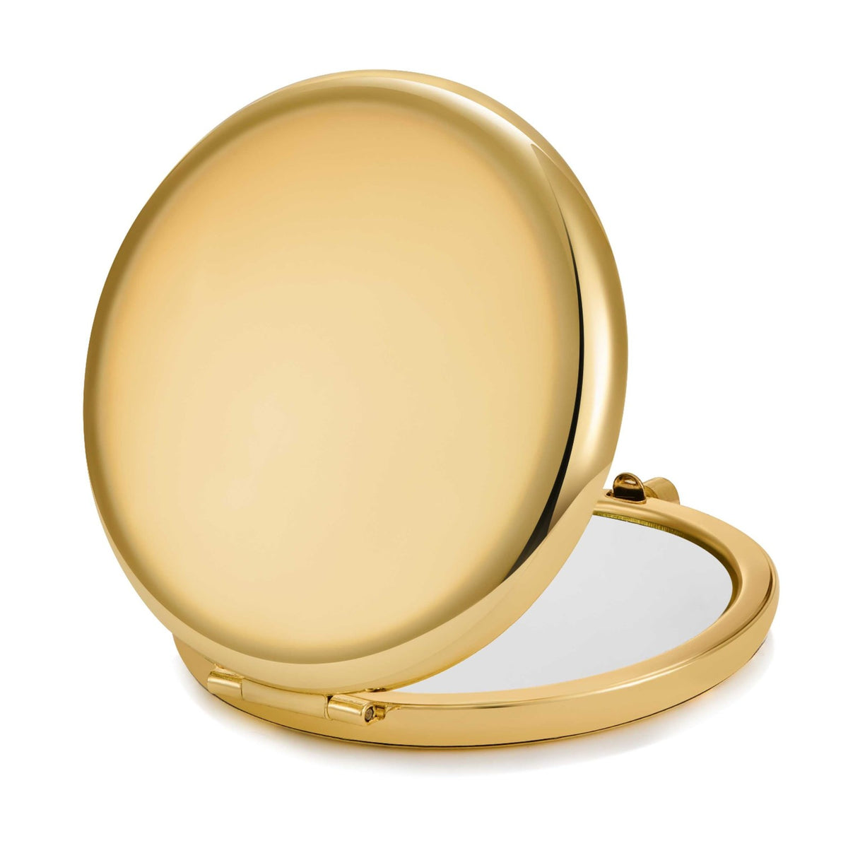12 Pack Metal Compact Mirrors with 1X/2X Magnification - Gold, Travel Size